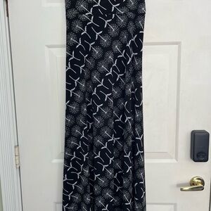Black and White Pencil Maxi Skirt for Cocktail Night Out